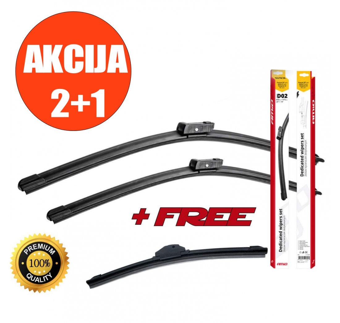 METLICE BRISAČA ZA  SMART FORFOUR II 2014 > | + POKLON STRAŽNJA METLICA